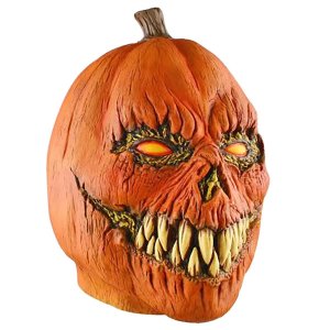 Μάσκα Τρόμου Latex Κολοκύθα Halloween με Κοφτερά Δόντια και Φωτεινά Μάτια, Αποκριάτικη Μάσκα Προσώπου