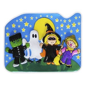 Ντεκόρ Halloween Ανάγλυφο Διακοσμητικό 52x37cm με Μάγισσα, Φαντασματάκι, Τέρας και Σκιάχτρο, Διακόσμηση Χώρου