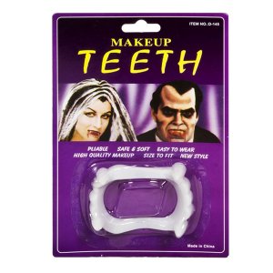 Μασέλα Δράκουλα Halloween Τρόμου, Δόντια Βαμπίρ με Μακριούς Κυνόδοντες, Μαλακή και Εύκαμπτη για Μεταμφίεση
