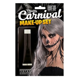 Βαφή Προσώπου Halloween Μαύρη σε Σωληνάριο 28,3ml, Make-up για Μακιγιάζ Σκελετού, Τρόμου και Μεταμφίεσης