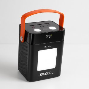Power Bank 100000mAh - Φόρτιση 22.5W, 4 Ενσωματωμένα Καλώδια και Φωτισμός LED για Συσκευές