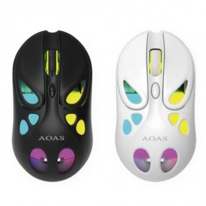 Ασύρματο Gaming Ποντίκι AOAS AS-863 - Bluetooth &amp; 2.4GHz με Πολύχρωμο RGB Φωτισμό για PC &amp; Laptop