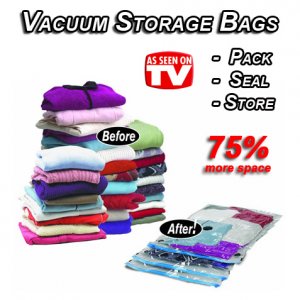 Σακούλα Κενού Αέρος VACUUM BAG για αποθήκευση ρούχων &amp; 75 εξοικονόμηση χώρου
