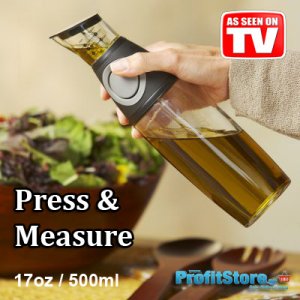 Μπουκάλι Λαδιού - Ξυδιού με Μετρητή Press &amp; Measure