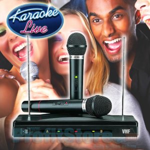 Συσκευή για Karaoke με Δύο Ασύρματα Μικρόφωνα T-37A VHF