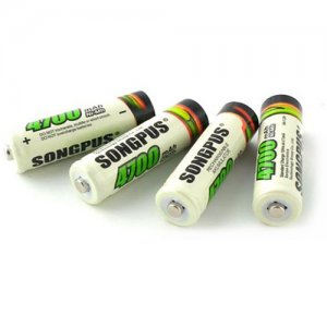 Επαναφορτιζόμενη μπαταρία AA SONGPUS Νi-MH 1,2V - 3000mAh - 4 τεμάχια