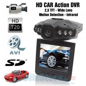 Αυτόνομη HD 1280 x 920p Κάμερα - Καταγραφικό Αυτοκινήτου με Oθόνη 2,5 Νυχτερινή Λήψη, Ανίχνευση Κίνησης &amp; Ψηφιακό Zoom.