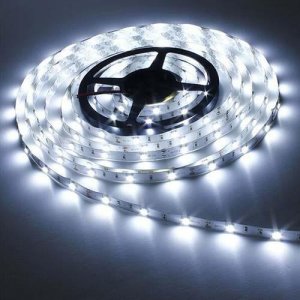 Σετ Αδιάβροχη Ταινία LED 5 μέτρων White 60SMD 3,6W SuperBright 12V με τροφοδοτικό