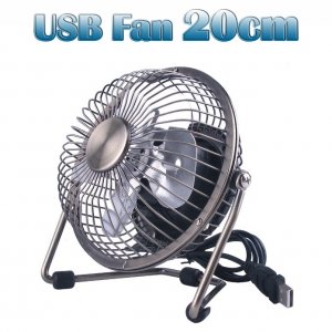 Φορητός Επιτραπέζιος Ανεμιστήρας USB 20εκ με Μεταλλική Ρετρό Κατασκευή