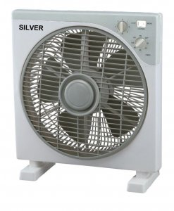 Ισχυρός Ανεμιστήρας Box Fan 40W, 3 ταχυτήτων με χρονοδιακόπτη SILVER KYT-30A