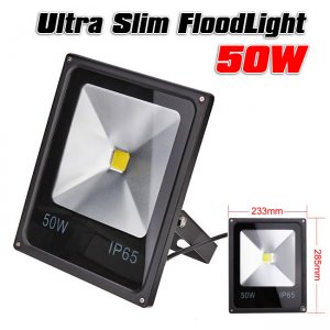 Slim Προβολέας LED 50,500W - Αδιάβροχος IP65 Υψηλής Απόδοσης - 80 οικονομία