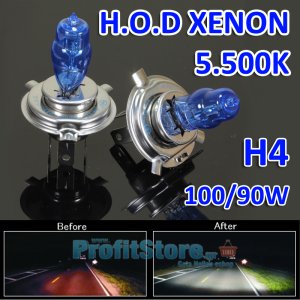 Λάμπες Αυτοκινήτου Τύπου H.O.D XENON Η4 5.500K 100,90W - Σετ 2 Τεμαχίων