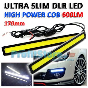 Φώτα Ημέρας Αυτοκινήτου Ultra Slim High Power 12W COB LED Daytime Running Lights
