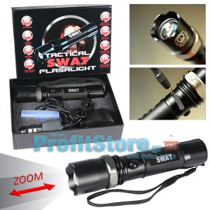 Επαναφορτιζόμενος Φακός SWAT LED CREE 3W ZOOM - Tactical Police