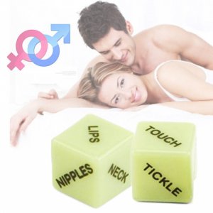 Ερωτικό Παιχνίδι με Ζάρια που Φωσφορίζουν Sex Love Dices - Σετ 2 τεμαχίων