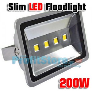 Slim Προβολέας LED 200W - Αδιάβροχος IP65 Υψηλής Απόδοσης - 80 οικονομία