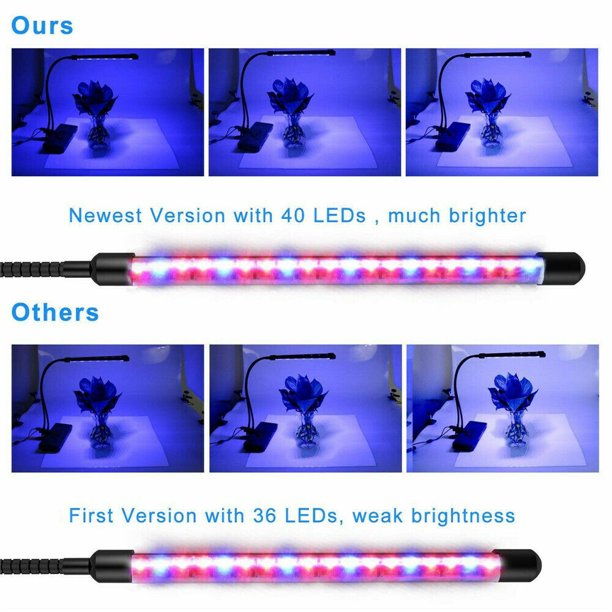 360º Φωτιστικό LED Ανάπτυξης Φυτών Full Spectrum - Διπλή Λάμπα Θερμοκηπίου Εσωτερικού Χώρου