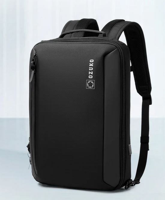 Ozuko Ανδρική Αδιάβροχη Τσάντα Μεταφοράς Laptop 15.6'' - Μαύρη