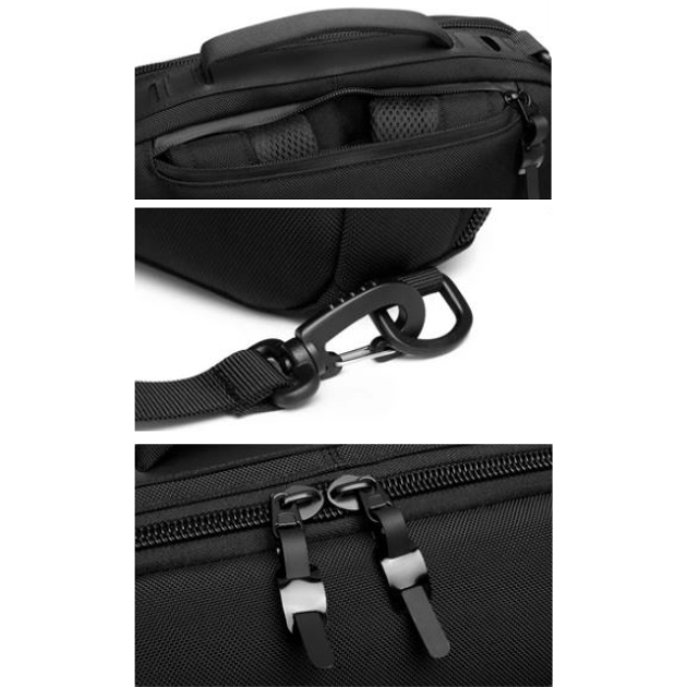 Ozuko Ανδρική Αδιάβροχη Τσάντα Μεταφοράς Laptop 15.6'' - Μαύρη