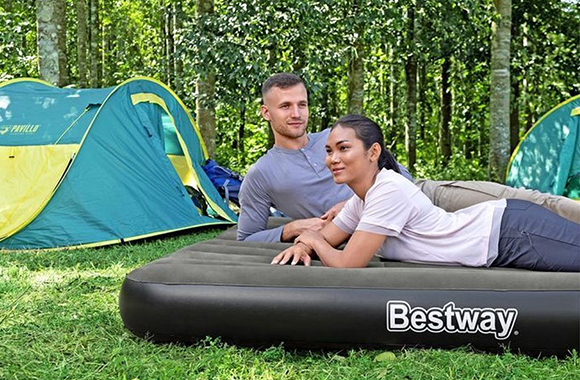 King Size Φουσκωτό Στρώμα Ύπνου Bestway Βελούδινο - Για Εσωτερικό - Εξωτερικό Χώρο - Camping - 203 x 152 x 22cm