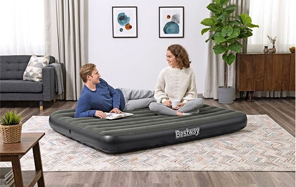 King Size Φουσκωτό Στρώμα Ύπνου Bestway Βελούδινο - Για Εσωτερικό - Εξωτερικό Χώρο - Camping - 203 x 152 x 22cm