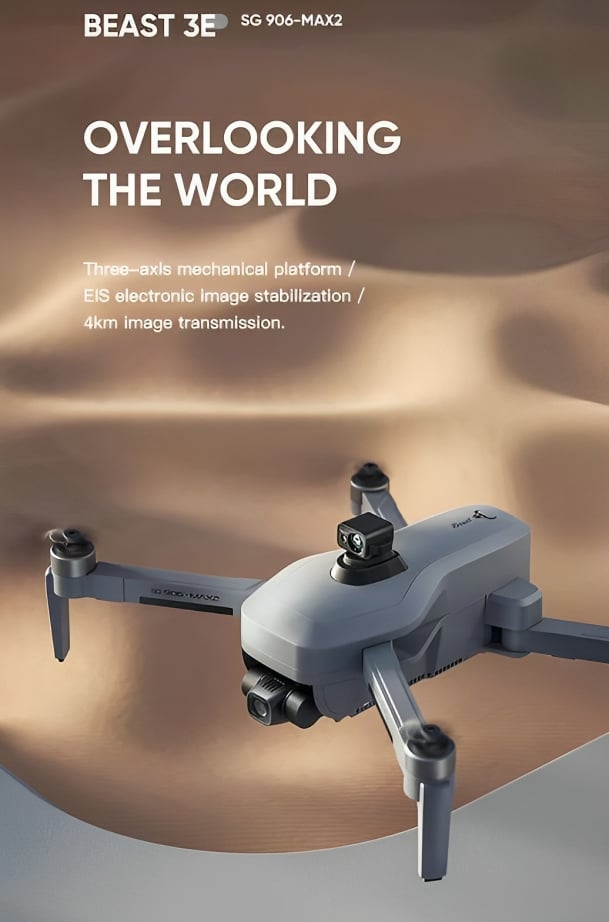 RC Drone Quadcopter - GPS WiFi 4K - Foldable Beast Max2 3E