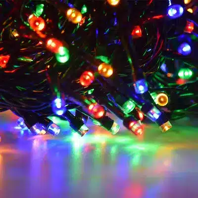 400 Πολύχρωμα Χριστουγεννιάτικα LED Λαμπάκια ARRANGO 28μ με Πράσινο Καλώδιο 1,5μ και 8 Προγράμματα Φωτισμού