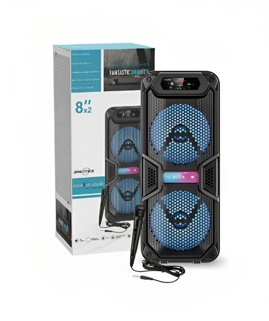 Bluetooth Σύστημα Καραόκε με Ηχείο, Ασύρματο Μικρόφωνο - USB,SD Player & LED Φωτισμό