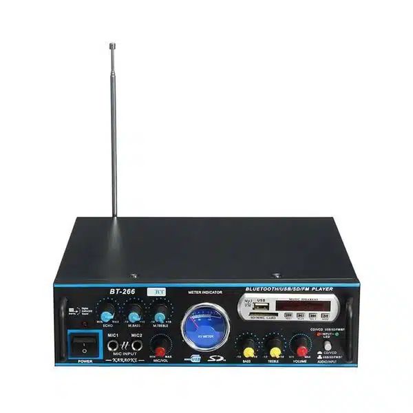 Ενισχυτής 80 Watt Ψηφιακό Ηχοσύστημα Καραόκε 12V-220V MP3 Player με σύνδεση Bluetooth - USB - AUX με Τηλεχειριστήριο