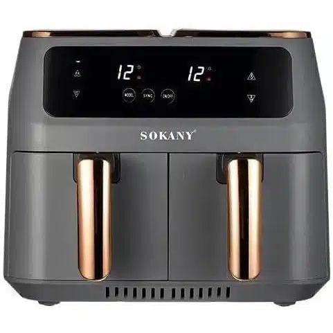 Ψηφιακή Φριτέζα Αέρος Sokany Air Fryer 8lt RAF 1500W με 2 Αποσπώμενα Καλάθια
