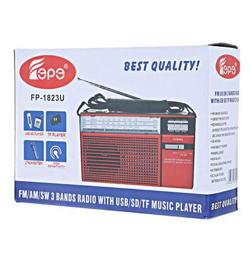 Επιτραπέζιο Retro Ραδιόφωνο FP-1823U FM/AM/SW/USB/SD/TF Kόκκινο