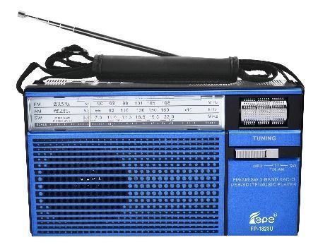 Επιτραπέζιο Retro Ραδιόφωνο FP-1823U FM/AM/SW/USB/SD/TF Μπλε