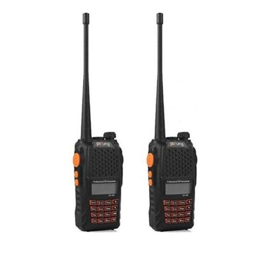 2 Ασύρματοι Φορητοί Πομποδέκτες Walkie Talkie Αμφίδρομη Eνδοεπικοινωνία Two Way Audio UHF VHF Pofung