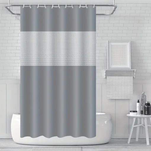 Αδιάβροχη Πλαστική Κουρτίνα Μπάνιου 180×180 cm Γκρι
