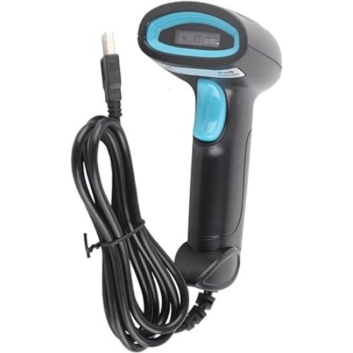 Ενσύρματο Barcode Scanner Χειρός Andowl με Δυνατότητα Ανάγνωσης 1D 2D και QR Barcodes Μαύρο-Μπλε
