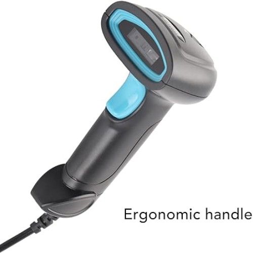 Ενσύρματο Barcode Scanner Χειρός Andowl με Δυνατότητα Ανάγνωσης 1D 2D και QR Barcodes Μαύρο-Μπλε