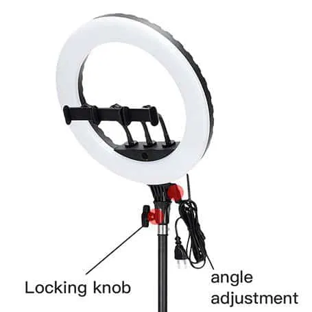 Επαγγελματικό Φωτιστικό Ring Light 34εκ. με Βάσεις για Κινητό και Χειριστήριο