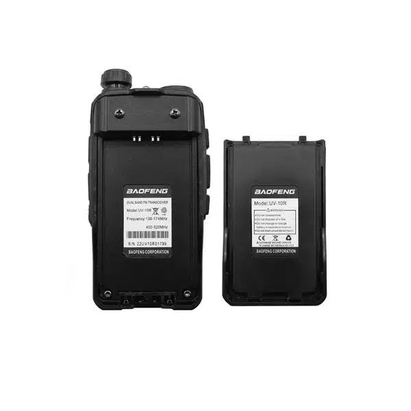 Ασύρματος Φορητός Πομποδέκτης Walkie Talkie VHF – UHF 10W Υψηλής Απόδοσης Baofeng Μαύρο 1 τμχ 