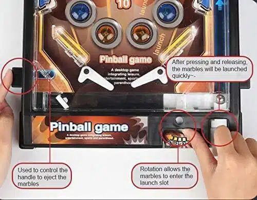 Επιτραπέζιο Arcade Φλίπερ με Ηλεκτρονικό Πίνακα Σκορ, Ηχητικά Εφέ και Φώτα - Super Pinball Game Flipper