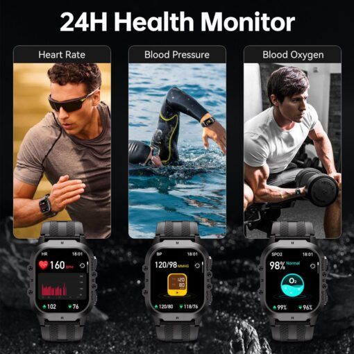 Bluetooth Smartwatch - Αδιάβροχο Ρολόι με Έγχρωμη Οθόνης Αφής Οξύμετρο Βηματομετρητή Θερμιδομετρητή Πιεσόμετρο Παρακολούθηση Ύπνου - Oukitel Πορτοκαλί BT20