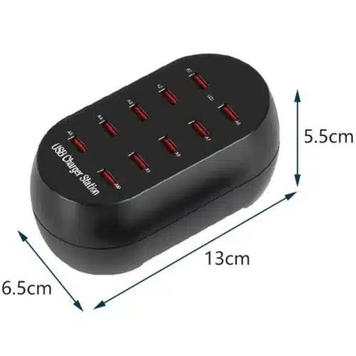 Γρήγορος Φορτιστής USB 10 Θυρών 60W 2.4A/1A Andowl