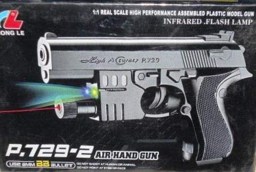 Αεροβόλο Όπλο Σκοποβολής Ευθύβολο με Laser και Φακό για Μπίλιες 6mm Airsoft Gun