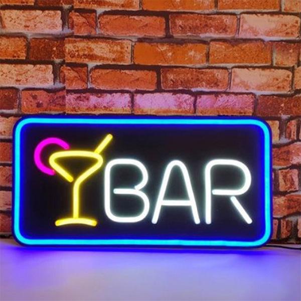 Led Φωτιζόμενη Διαφημιστική Πινακίδα BAR 50X25εκ