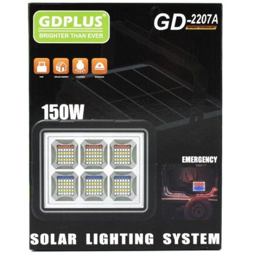 Φορητό Ηλιακό Φωτιστικό LED Λευκού Φωτισμού 150W & Κόκκινος-Μπλε Φωτισμός Έκτακτης Ανάγκης & Powerbank 8000mAh Φορητό Ηλιακό Φωτιστικό LED Λευκού Φωτισμού 150W & Κόκκινος-Μπλε Φωτισμός Έκτακτης Ανάγκης & Powerbank 8000mAh
