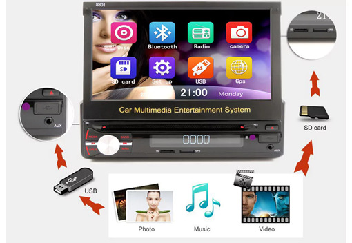Ηχοσύστημα Multimedia Αυτοκινήτου 1 DIN με Οθόνη Αφής - GPS, Bluetooth, FM, AUX - BEKO