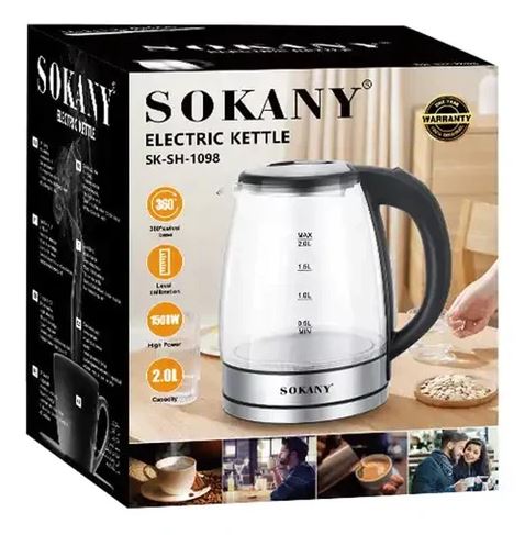 Ηλεκτρικός Βραστήρας 2 Λίτρων 1500W - SOKANY