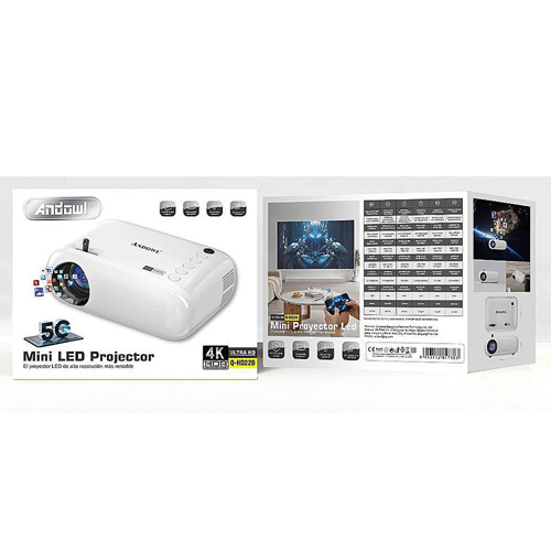 Mini Projector Λάμπας LED με DLP Τεχνολογία και Ανάλυση Ultra HD Andowl 