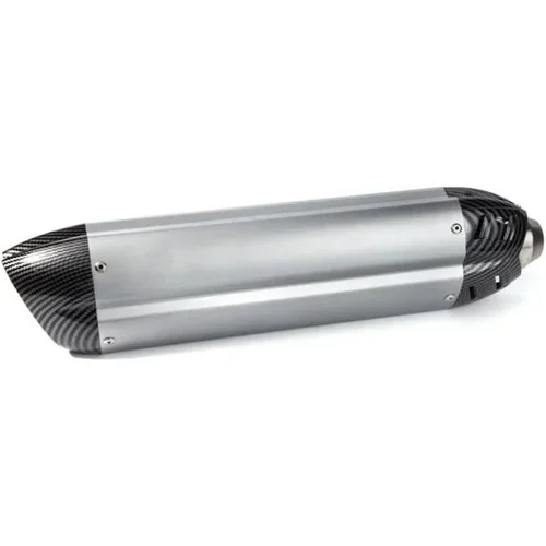 Universal Τελικό Εξάτμισης 51mm Ασημί με Μαύρο Carbon 