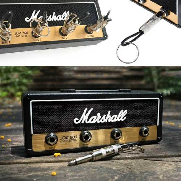 Κλειδοθήκη Ενισχυτής Κιθάρας Marshall με 4 Μπρελόκ σε Μαύρο