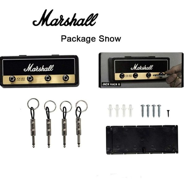 Κλειδοθήκη Ενισχυτής Κιθάρας Marshall με 4 Μπρελόκ σε Μαύρο